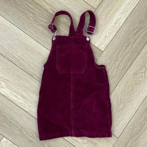 Art Class Denim Velvet Red Overalls